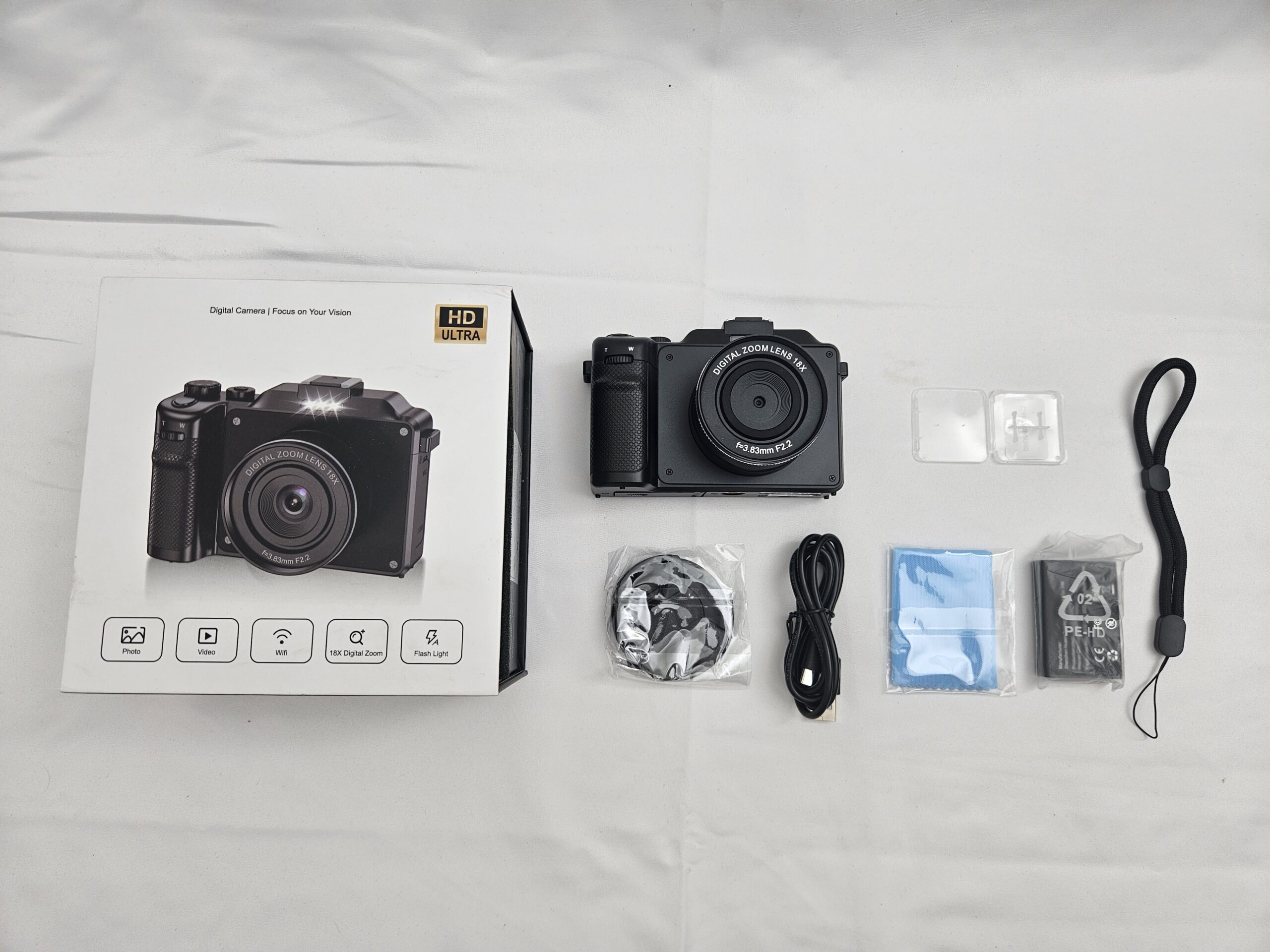 Digitálny fotoaparát 5K Ultra HD s Wi-Fi a 18× zoomom – Obrázok 2