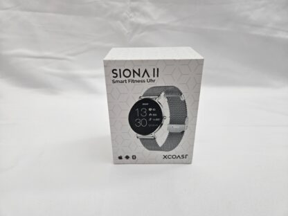 XCOAST SIONA II – dámske smart hodinky so strieborným kovovým remienkom