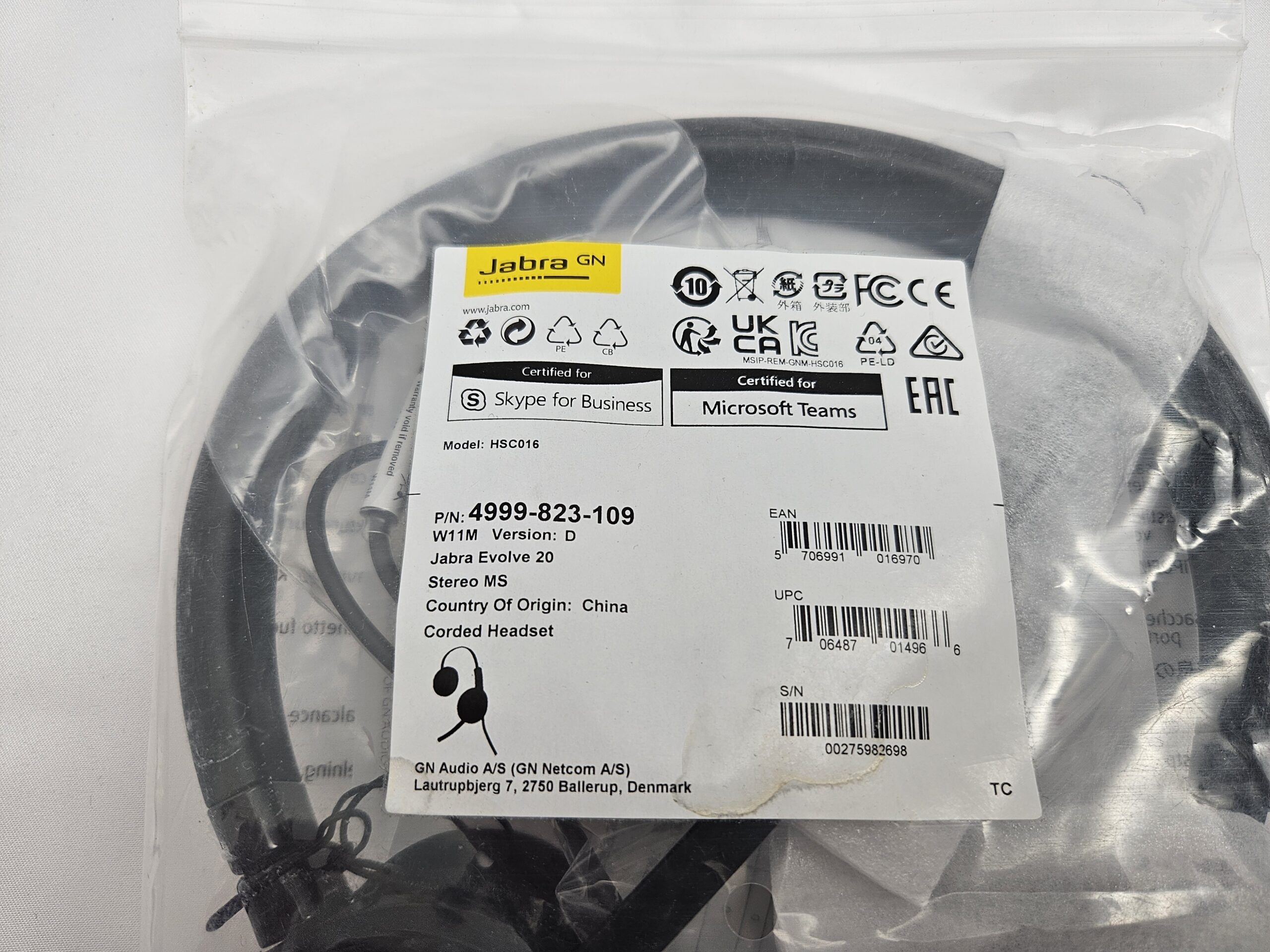 Jabra Evolve 20 Stereo MS – káblový USB headset – Obrázok 3