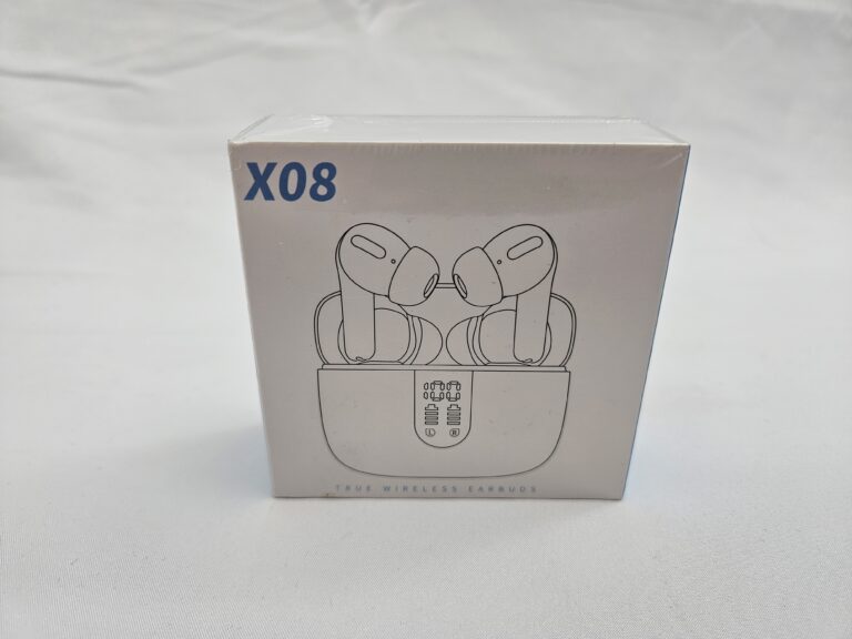 X08 True Wireless bezdrôtové slúchadlá s nabíjacím puzdrom – čierne