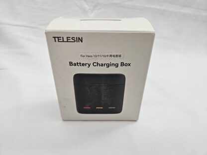 TELESIN Battery Charging Box – nabíjacie puzdro + 2 batérie pre GoPro HERO 9/10/11/12