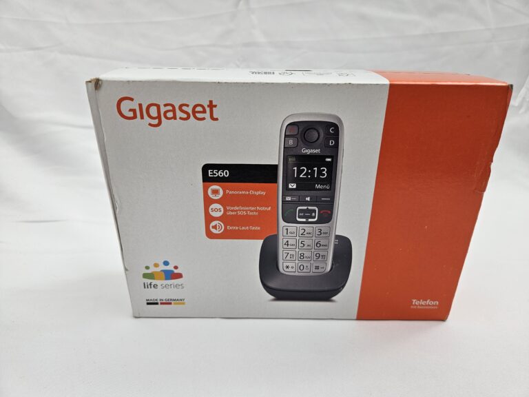 Gigaset E560 – bezdrôtový DECT telefón s SOS tlačidlom a veľkými tlačidlami