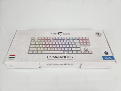 White Shark Commandos GK-2106W/BL-HU – mechanická herná klávesnica, Blue Switch, HU