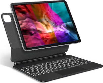 TECURS Magic Keyboard KC004 – magnetická klávesnica s trackpadom pre iPad 11″ / 10,9″, QWERTZ, podsvietená