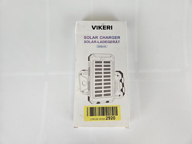 Vikeri LJJ-S023 – solárna powerbanka 26 800 mAh, odolná, 2× USB-A, USB-C, LED svetlá